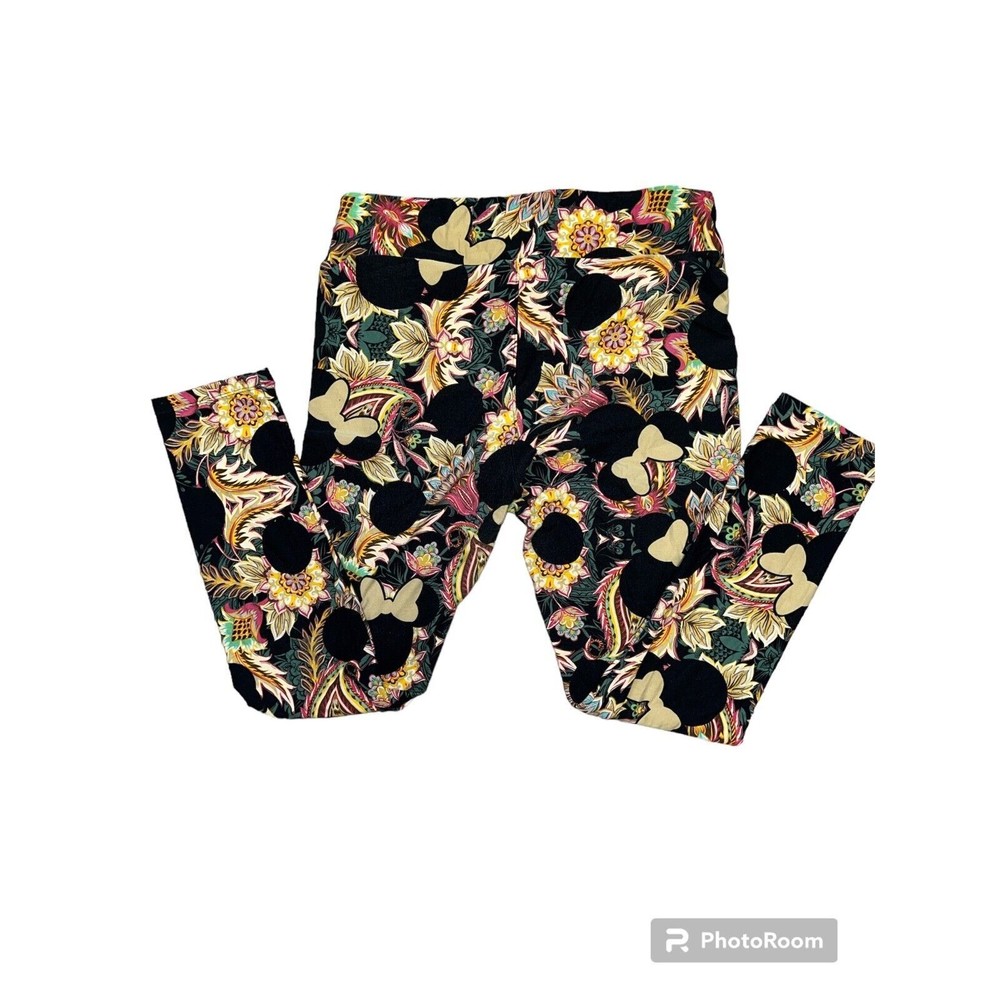 LuLaRoe Disney Minnie Mouse Leggings One Size Tall And Curvy Floral